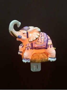Porcelain Elephant Night Light with Gift Box